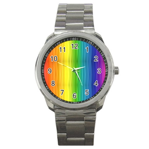 Rainbow Sport Metal Watch from ArtsNow.com Front