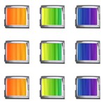 Rainbow Mega Link Italian Charm (9 pack)