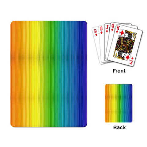 Rainbow Playing Cards Single Design from ArtsNow.com Back