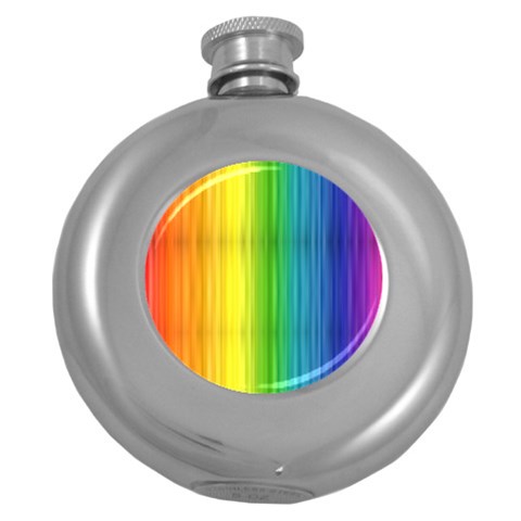 Rainbow Hip Flask (5 oz) from ArtsNow.com Front