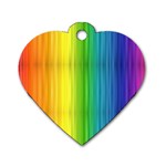 Rainbow Dog Tag Heart (One Side)