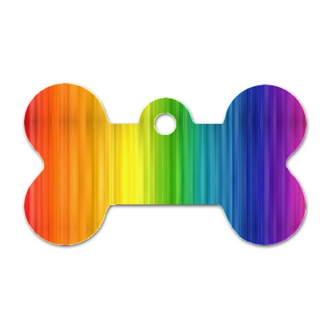 Rainbow Dog Tag Bone (One Side) from ArtsNow.com Front