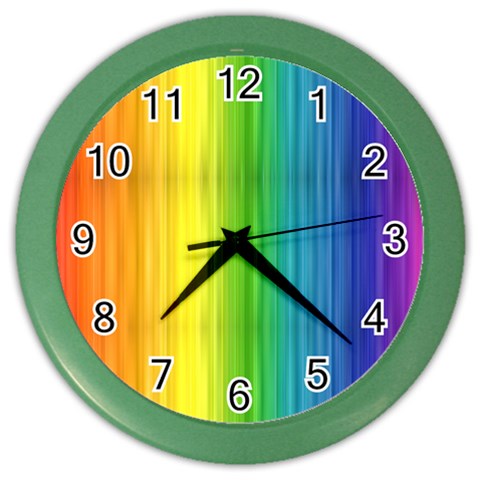 Rainbow Color Wall Clock from ArtsNow.com Front