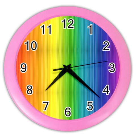 Rainbow Color Wall Clock from ArtsNow.com Front