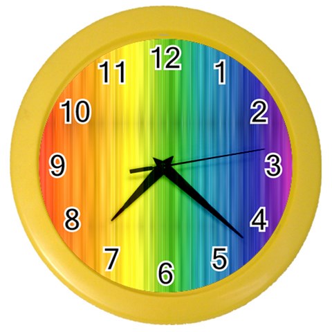 Rainbow Color Wall Clock from ArtsNow.com Front