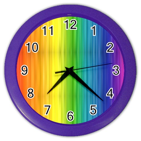 Rainbow Color Wall Clock from ArtsNow.com Front