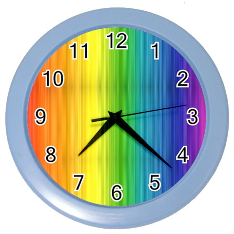 Rainbow Color Wall Clock from ArtsNow.com Front