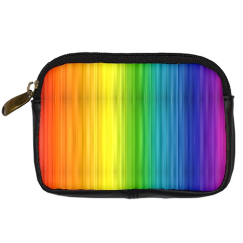 Rainbow Digital Camera Leather Case from ArtsNow.com Front