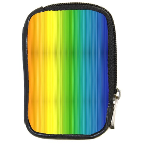 Rainbow Compact Camera Leather Case from ArtsNow.com Front