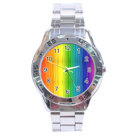 Rainbow Stainless Steel Analogue Men’s Watch from ArtsNow.com Front