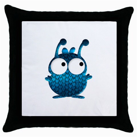 Love Alien Throw Pillow Case (Black) from ArtsNow.com Front