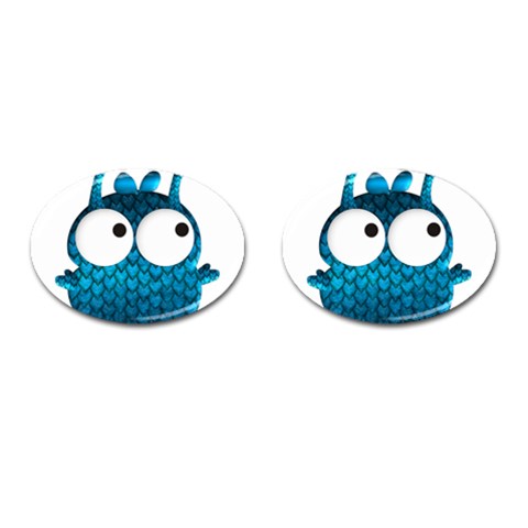 Love Alien Cufflinks (Oval) from ArtsNow.com Front(Pair)