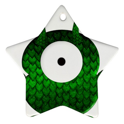 Green Love Alien Ornament (Star) from ArtsNow.com Front