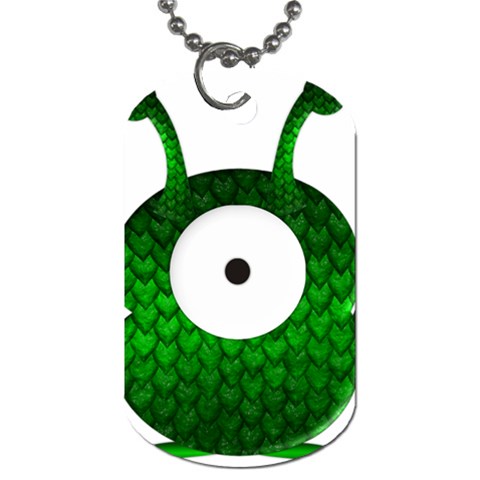 Green Love Alien Dog Tag (Two Sides) from ArtsNow.com Back