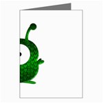 Green Love Alien Greeting Card