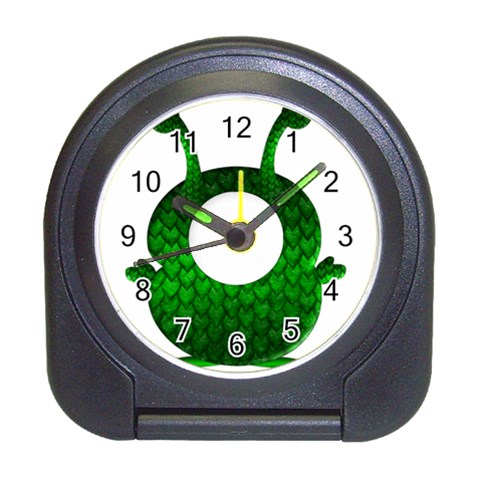 Green Love Alien Travel Alarm Clock from ArtsNow.com Front