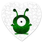 Green Love Alien Jigsaw Puzzle (Heart)