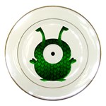 Green Love Alien Porcelain Plate