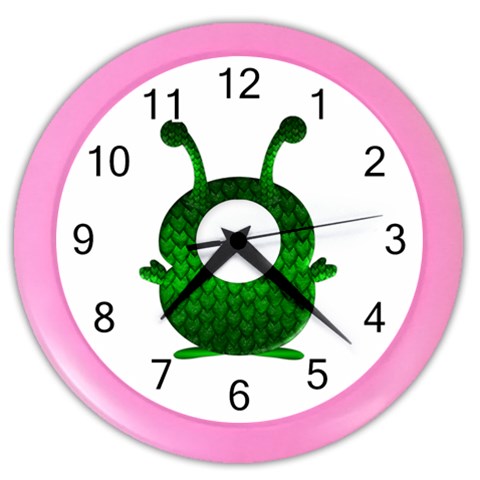 Green Love Alien Color Wall Clock from ArtsNow.com Front