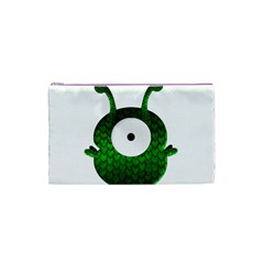 Green Love Alien Cosmetic Bag (Small) from ArtsNow.com Front