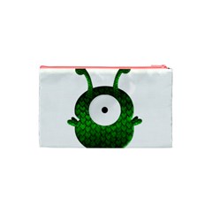 Green Love Alien Cosmetic Bag (Small) from ArtsNow.com Back