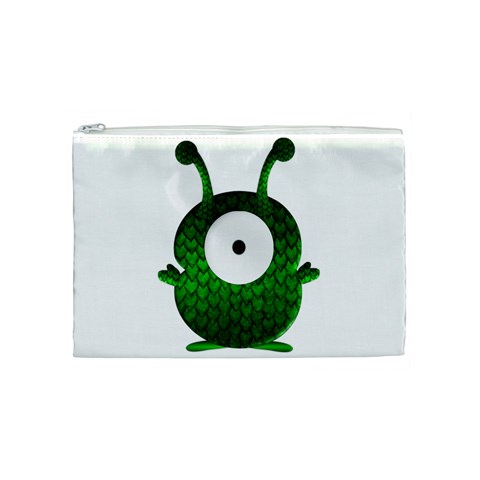 Green Love Alien Cosmetic Bag (Medium) from ArtsNow.com Front