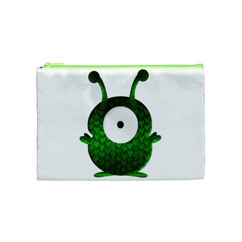 Green Love Alien Cosmetic Bag (Medium) from ArtsNow.com Front