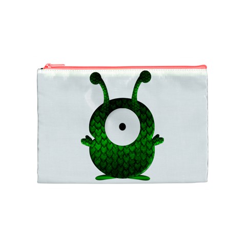 Green Love Alien Cosmetic Bag (Medium) from ArtsNow.com Front