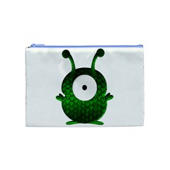 Green Love Alien Cosmetic Bag (Medium) from ArtsNow.com Front