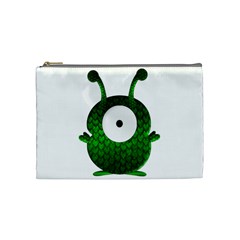 Green Love Alien Cosmetic Bag (Medium) from ArtsNow.com Front