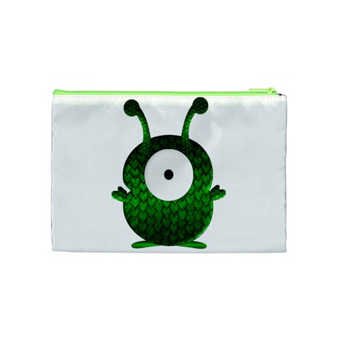 Green Love Alien Cosmetic Bag (Medium) from ArtsNow.com Back