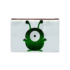 Green Love Alien Cosmetic Bag (Medium) from ArtsNow.com Back