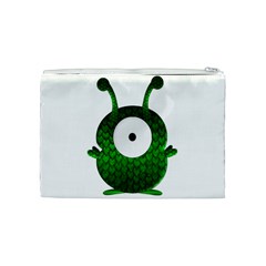 Green Love Alien Cosmetic Bag (Medium) from ArtsNow.com Back