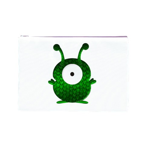 Green Love Alien Cosmetic Bag (Large) from ArtsNow.com Front