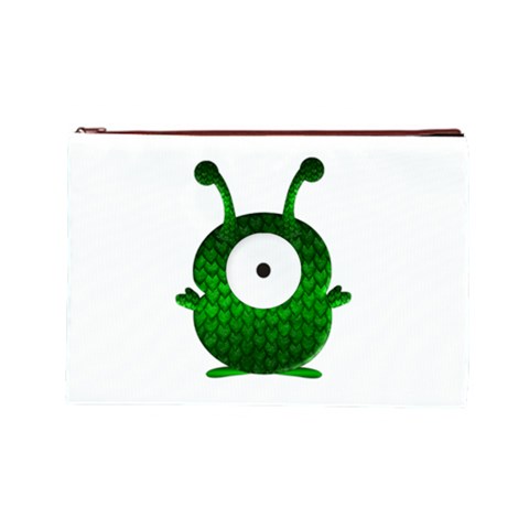 Green Love Alien Cosmetic Bag (Large) from ArtsNow.com Front