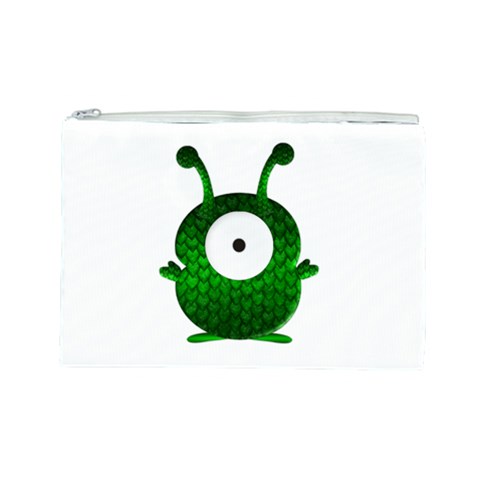 Green Love Alien Cosmetic Bag (Large) from ArtsNow.com Front