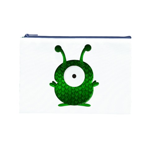 Green Love Alien Cosmetic Bag (Large) from ArtsNow.com Front