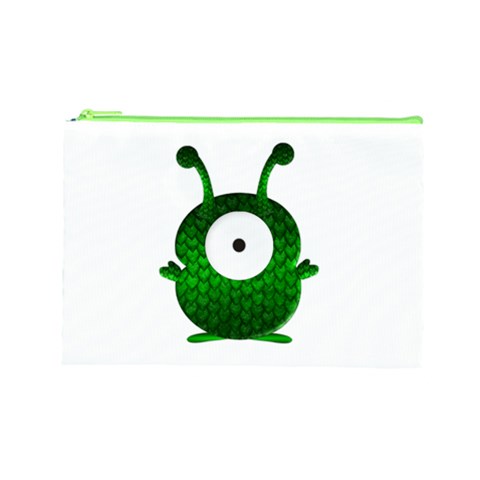 Green Love Alien Cosmetic Bag (Large) from ArtsNow.com Front