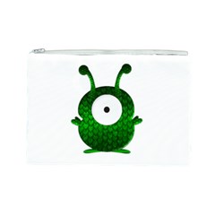 Green Love Alien Cosmetic Bag (Large) from ArtsNow.com Front