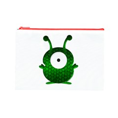 Green Love Alien Cosmetic Bag (Large) from ArtsNow.com Front