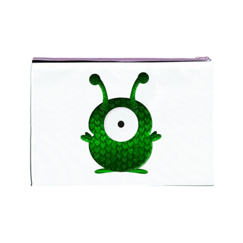 Green Love Alien Cosmetic Bag (Large) from ArtsNow.com Back