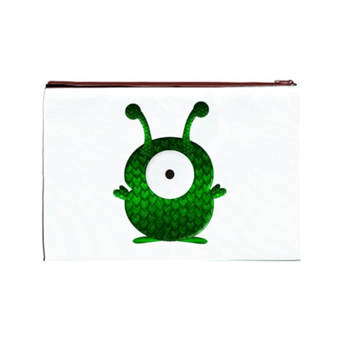 Green Love Alien Cosmetic Bag (Large) from ArtsNow.com Back