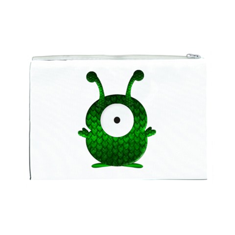 Green Love Alien Cosmetic Bag (Large) from ArtsNow.com Back