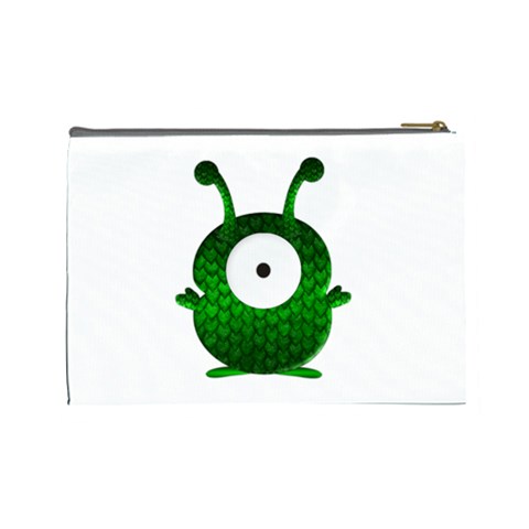 Green Love Alien Cosmetic Bag (Large) from ArtsNow.com Back