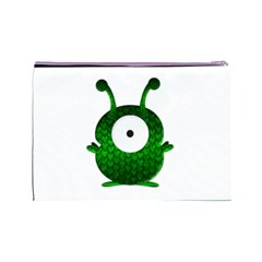 Green Love Alien Cosmetic Bag (Large) from ArtsNow.com Back