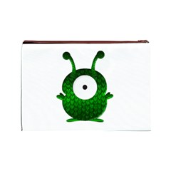 Green Love Alien Cosmetic Bag (Large) from ArtsNow.com Back