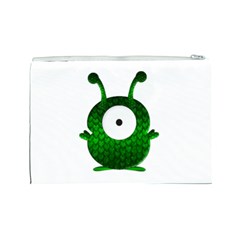 Green Love Alien Cosmetic Bag (Large) from ArtsNow.com Back