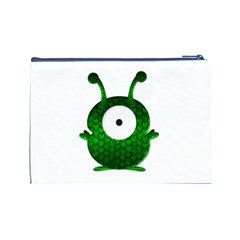 Green Love Alien Cosmetic Bag (Large) from ArtsNow.com Back