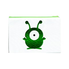 Green Love Alien Cosmetic Bag (Large) from ArtsNow.com Back