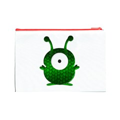 Green Love Alien Cosmetic Bag (Large) from ArtsNow.com Back